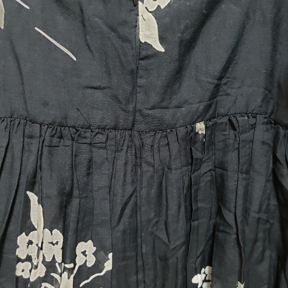 Lapis Floral Black And White Braided Adjustable Straps Cotton Silk Women Size L - Picture 8 of 11